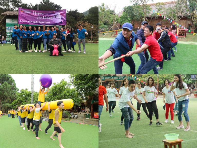 teambuilding tại khu du lịch Bản Rõm