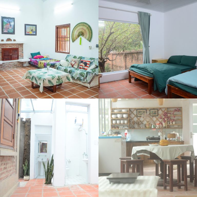 phòng ốc tại vườn quả homestay