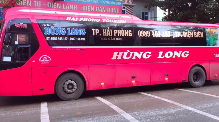 Xe khách Hùng Long chuyến từ Hà Nội lên Điện Biên