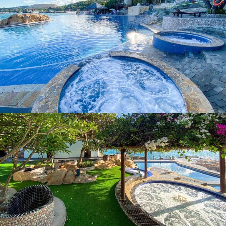 Hồ sục thủy liệu Pháp của resort Rock Water Bay