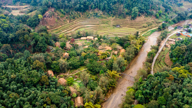 Panhou Retreat Hà Giang nhìn từ trên cao.